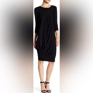 NWOT Go Couture Draped Long Sleeve Bubble Hem Dress
